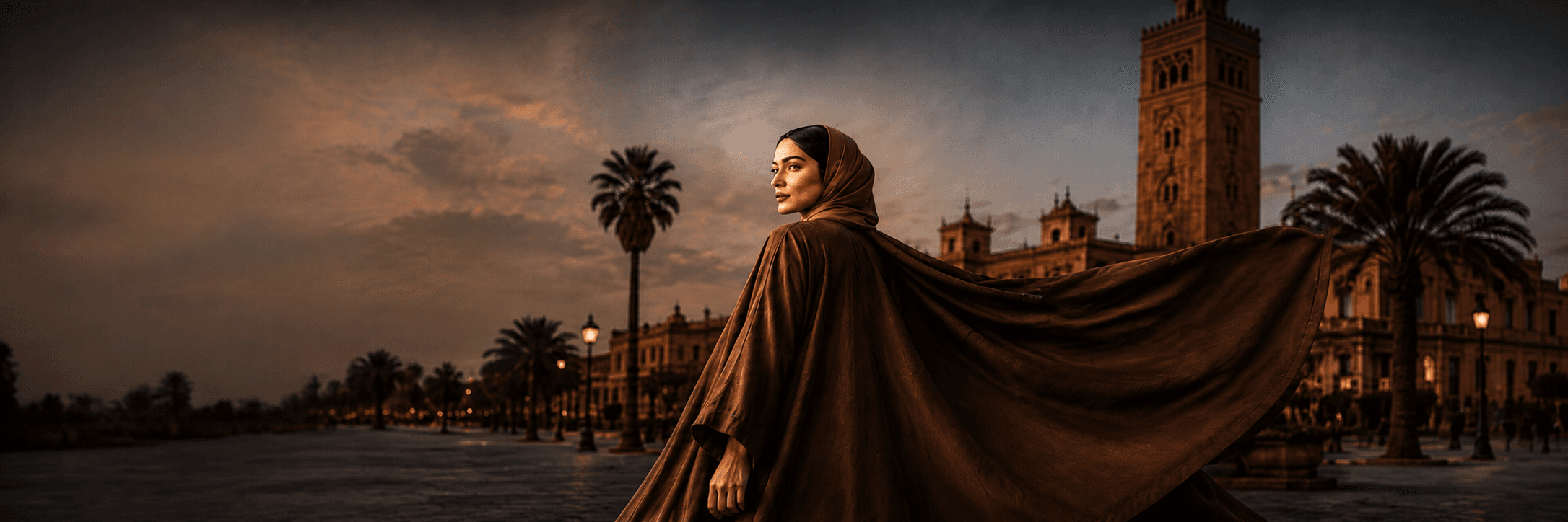 عباية غيمة من Maison Meriam — إطلالة كاملة